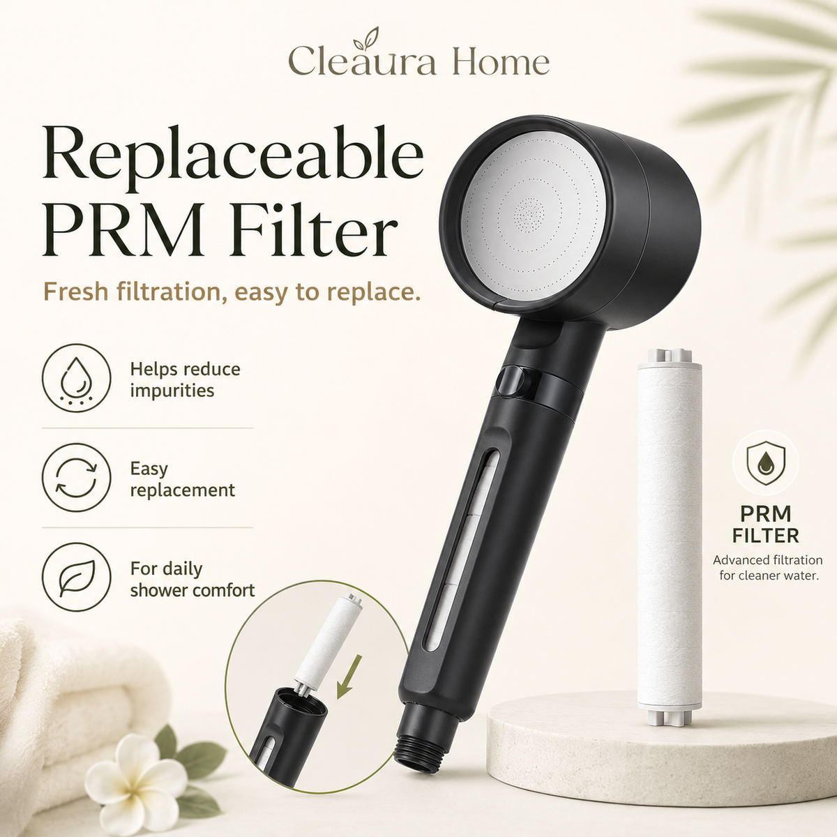 CleauraHome· VC Aroma Filtered Showerhead  US/CA