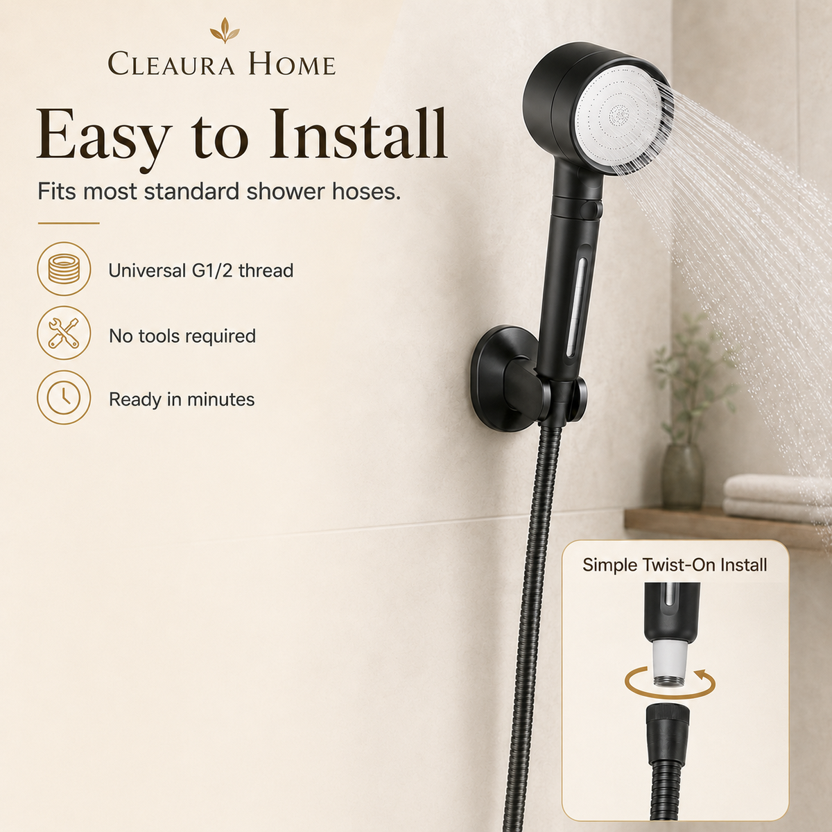 CleauraHome· VC Aroma Filtered Showerhead  US/CA